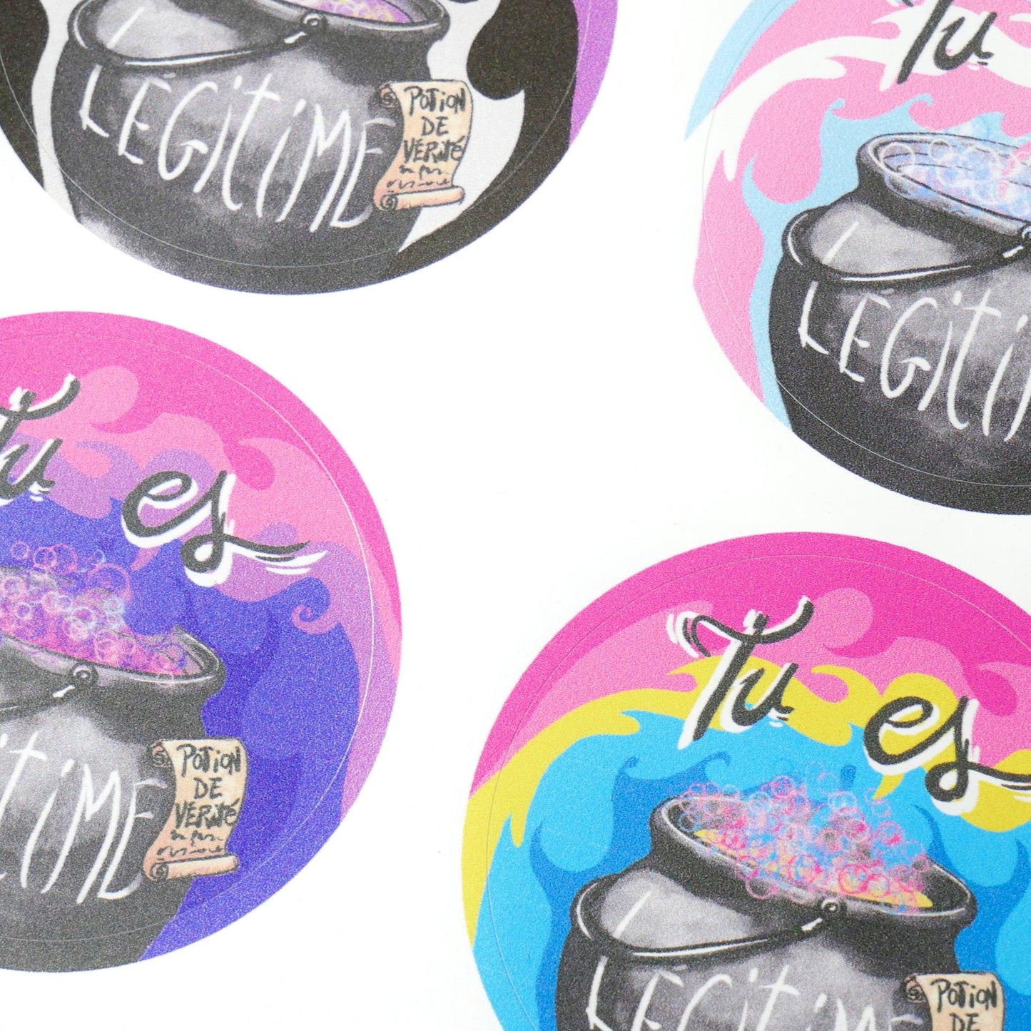 Planche stickers vinyle « Potions de vérité » - Selwyn the Rainbow Witch