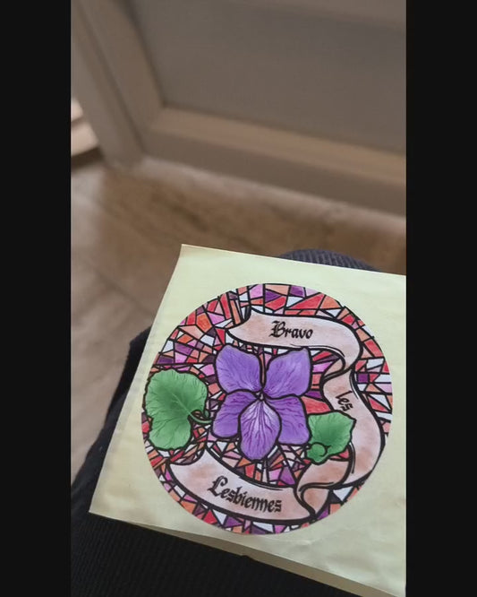 Sticker repositionnable Bravo les Lesbiennes